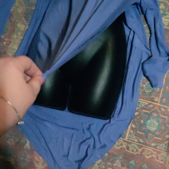 Free People "Sky" periwinkle off the shoulder top - Picture 3 of 6